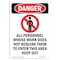 Signmission Safety Sign, OSHA Danger, 14" Height, All Personnel Whose, Portrait OS-DS-D-1014-V-1026 - alternate 1